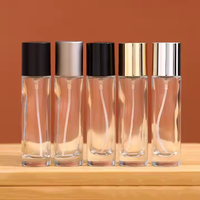 Cylindre 10ml 15ml 20ml 30ml Décantations de parfum en verre à fond épais avec pompe facile à sertir