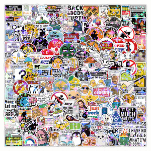 200Pcs Laser Style Prank Meme Graffiti Stickers for Luggage Laptop Decor Funny Snarky Memes Glitter Sticker