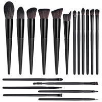 Offre Spéciale – Kit de 14 ou 18 Pinceaux de Maquillage Mat Végétalien Rose Doré – Outils de Beauté et Ensemble de Pinceaux Fond de Teint