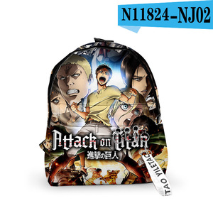 26 disegni Outdoor ErenJaeger <span class=keywords><strong>Anime</strong></span> zaino donna cartone animato Kirby borsa da scuola Preppy borsa impermeabile pranzo borsa - Product Image 3