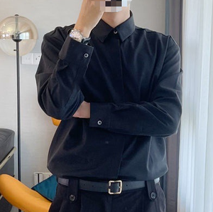 M-2XL hommes édition coréenne Non fer à manches longues chemise printemps mode décontracté simple boutonnage chemise haut Streetwear - Product Image 6