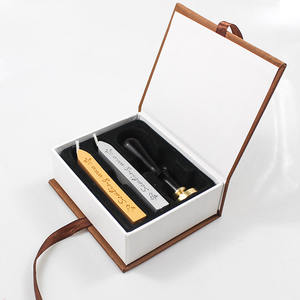 חותמת שעווה חותמת חותמת עץ תיבת שעווה אום מקלות ערכת חותמת עץ חתונה - Product Image 4