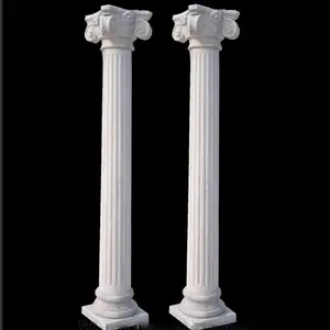 Coluna de pedra maciça personalizada para decoração de casas, coluna romana de mármore branco, coluna de arquitetura