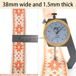 Produsen Grosir Webbing Jacquard Polyester Nasional 1,5 Inci (38mm) untuk Tas, Pita Anyaman Bunga, dan Sabuk - Product Image 2