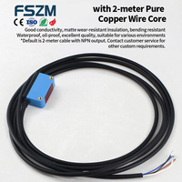 Sensor Fotoelektrik Optik dengan Pengaturan Jarak Deteksi, Supresi Latar Belakang, Cahaya Strip Merah Terlihat, Output NPN/PNP