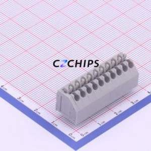 WJ250B-3.5-10P Spring Terminal Block Through hole Component (THT),P=3.5mm Connector 3.5mm 10P 10 8A - Product Image 1