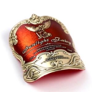 Luxury Gold Embossed Sticker Embossed 3D Gold Foil Wine Label Soft Aluminum Metal <b>Red</b> Wine Bottle Label - Product Image 3