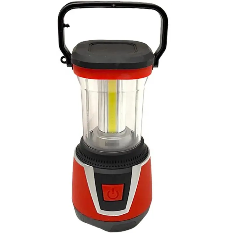 3D LED Camping Lantern With Rubber Base Red Black 750 Lumens