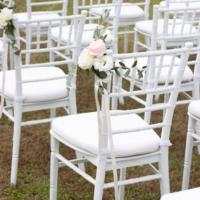 Chaises Chiavari blanches populaires pour événements, banquets, mariages, empilables, pour l'extérieur, vente en gros, directement de l'usine