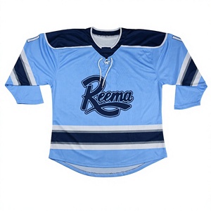 Camiseta deportiva de manga larga con estampado de nombre de jugador y número, personalizada para hockey sobre hielo - Product Image 1