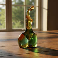 Sculpture en cristal artisanale de luxe européenne, chef-d'œuvre en verre, technique de cire perdue, figurine à thème culturel