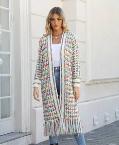 Women's Casual Long Flowy Open Front Floor Length Drape <strong>Lightweight</strong> <strong>Duster</strong> Sweater Fringe Maxi Cardigan - Product Image 6