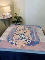 Mahjong américain de luxe moderne en acrylique triple couche rose cristal, portable pour camping, fêtes et divertissement
