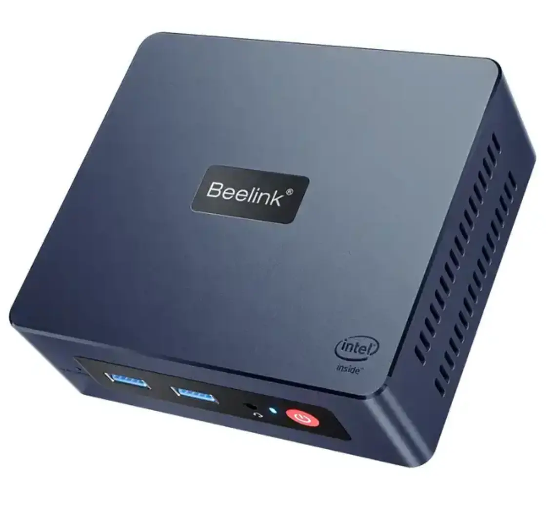 2024 RTS LINK Top 10 Beelink Mini S Intel N5095 8G 256G gaming mini pc Wins11 OS SATA SSD penyimpanan komputer industri LAN ganda