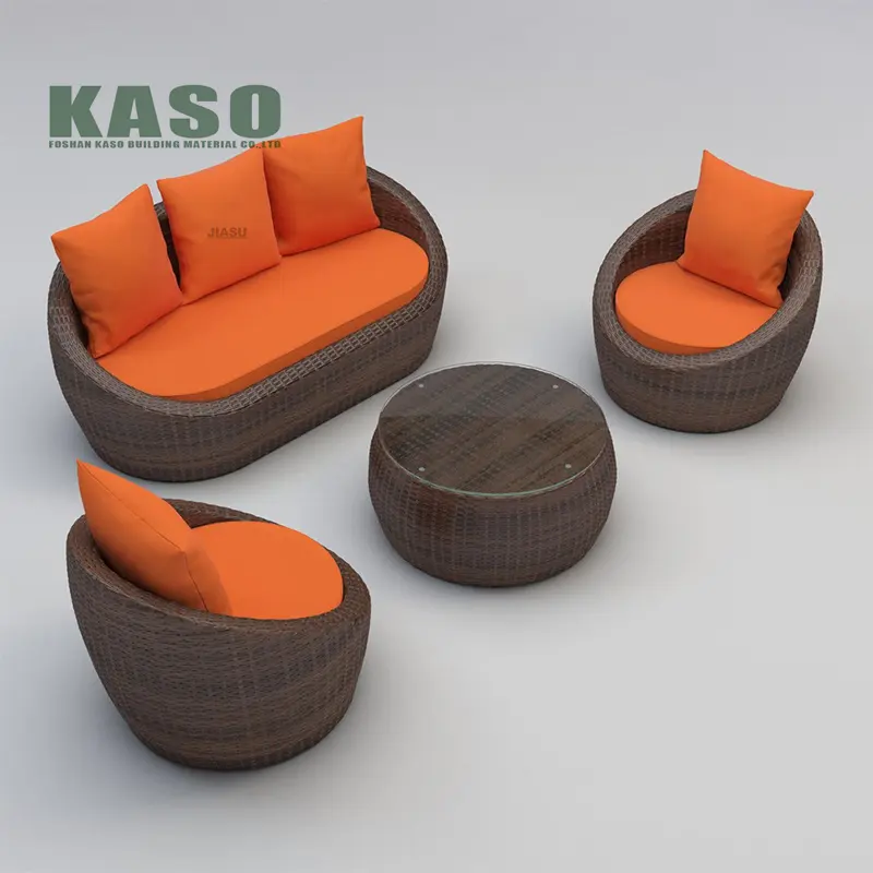 Juego de muebles de mimbre para exteriores, muebles de jardín, naranja, Polonia, filigrana, a la venta