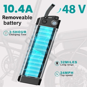 จักรยานไฟฟ้าพับได้โครงเหล็กคาร์บอน มอเตอร์ 560-740 วัตต์ แบตเตอรี่ 48V 10Ah ระยะทาง 32 ไมล์ ความเร็ว 25 ไมล์ต่อชั่วโมง ขนาดล้อ 14 นิ้ว เบรกดิสก์ไฮดรอลิก สำหรับผู้ใหญ่ - Product Image 5