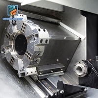 Tour CNC à banc incliné industriel robuste LA3900-700, entre-axes 700 mm, tourelle et contre-porteuse, machine-outil de tournage et fraisage de métaux