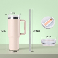 Gobelet de voyage en acier inoxydable à double paroi de haute qualité OEM 40 oz, gobelet isotherme en métal avec poignée