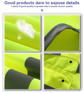 反射ストリップ付きマルチポケットワークウェア視認性の高い反射安全Tシャツトラフィックユニフォーム - Product Image 3