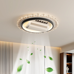 <span class=keywords><strong>Ventilateur</strong></span> de <span class=keywords><strong>plafond</strong></span> LED moderne avec télécommande, en fer, aluminium et acrylique, avec <span class=keywords><strong>ventilateur</strong></span> silencieux sans pales, pour hôtel, chambre à coucher, salon, décoration - Product Image 3
