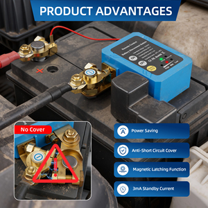 Wholesale Rohs CE 240A <b>12v</b> Dc Remote Battery Disconnect <b>Switch</b> Battery Selector <b>Switch</b> With Manual Control Button For Automotive - Product Image 4