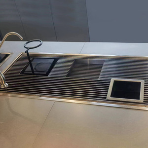 Estación de Servicio de Té y Café Estilo Chino, de Acero Inoxidable, con Lavador Integrado, Diseño Plano y Duradero - Product Image 2