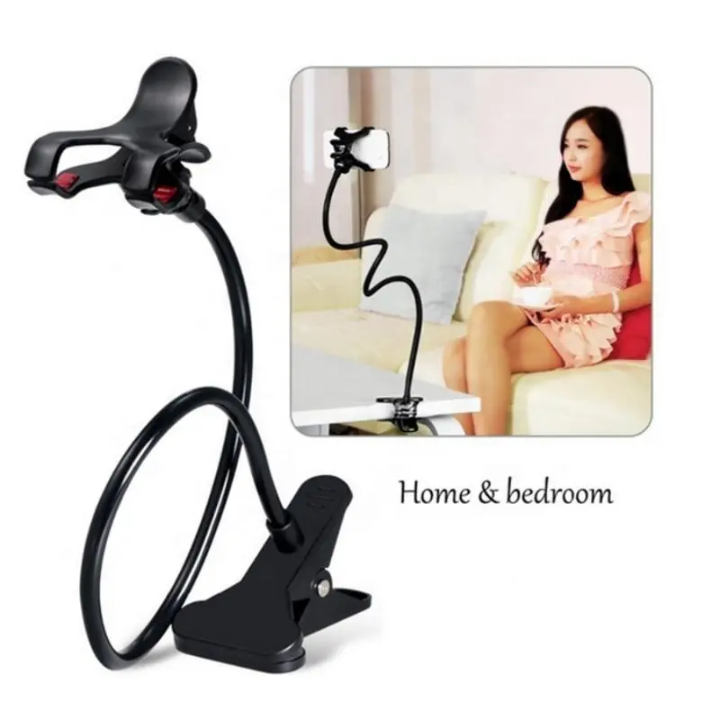 D9element Universal Gooseneck Cell Phone Holder Lazy Bracket Flexible Long Arms Phone Stand for Car