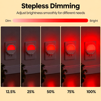 Lampe de nuit intelligente moderne avec capteur de luminosité rouge 625~630nm pour escalier, couloir, salon, chambre à coucher, chevet, lampes de nuit LED