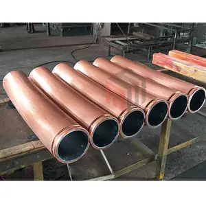 Tubo de molde de cobre redondo de alta resistência para fundição de aço
