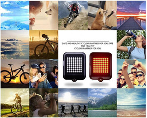 <span class=keywords><strong>Clignotants</strong></span> de <span class=keywords><strong>vélo</strong></span> intelligents LED, <span class=keywords><strong>feu</strong></span> de sécurité arrière <span class=keywords><strong>pour</strong></span> bicyclette, Rechargeable par USB, avec Laser d'avertissement, 1 unité - Product Image 6