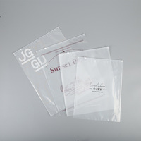 Sac en plastique avec Logo personnalisé 50, fermeture à glissière noire, Transparent mat givré PE PVC, sac en Poly à fermeture éclair pour emballage de vêtements