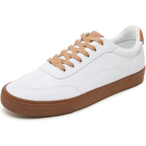 Vente en gros de chaussures décontractées noires pour hommes en <span class=keywords><strong>cuir</strong></span> blanc style de marche chaussures tendance en toile - Product Image 1