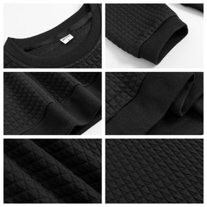 <span class=keywords><strong>Camiseta</strong></span> Casual de Manga Larga para <span class=keywords><strong>Hombre</strong></span>, Corte Regular, Cuello Redondo, Tela Dobby Lisa, Poliéster/Algodón, Color Sólido, 280 Gramos, Anti-Pilling - Product Image 4