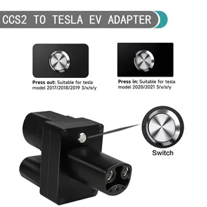 EV Cargador Conector Convertidor CCS 2 A Tesla EVSE Adaptador CCS2 a Tesla CCS combo2 adaptador ccs2 a Tesla DC AC