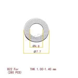 <span class=keywords><strong>Berserk</strong></span> - Juego de <span class=keywords><strong>280</strong></span> Separadores Ajustables B22 para Inyectores Diésel THK de 1.00-1.40 mm - Product Image 2
