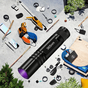 Xách tay 365nm <span class=keywords><strong>LED</strong></span> <span class=keywords><strong>UV</strong></span> đèn pin mini tia cực tím bút ánh sáng màu Đen đèn IP65 cơ thể nhôm AA pin Detector <span class=keywords><strong>Torch</strong></span> cho chăm sóc vật nuôi - Product Image 3