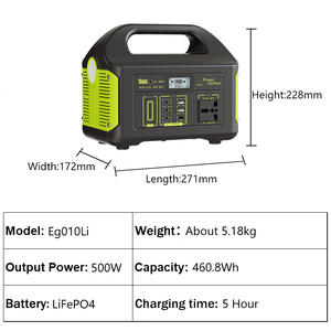 Station d'alimentation portable 500W avec batterie LiFePO4, générateur <span class=keywords><strong>solaire</strong></span> pour la maison, les situations d'urgence météorologiques et les loisirs en plein air - Product Image 6