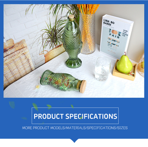 Decantadores de Vidrio Herméticos con Forma de Pez y Tapa de <span class=keywords><strong>Corcho</strong></span> para Regalo de Regreso a Clases, Decoración del Hogar, Capacidad de 500 ml/17.5 oz - Product Image 4