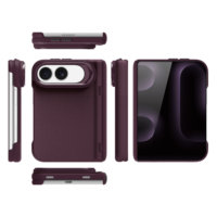 Coque de protection magnétique pour iPhone 18 Fold en PC, tissu et cuir, antichoc, avec support métallique pour objectif et protection de charnière