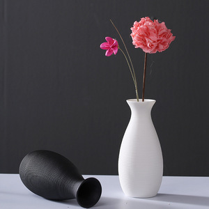Modern Minimalist White Handmade <b>Small</b> Ceramic <b>Vase</b> for Living Room Flower Arrangement Home Decor Accent Piece - Product Image 3