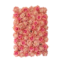 FPS033 Option panneau de fleurs murales 3D artificielles en tissu rose réaliste pour la fête des mères ou les décorations de la rentrée