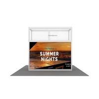 Présentoir de comptoir d'exposition en aluminium Modulaire LED Acrylique Vitrine Podium