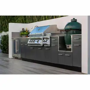 Factory Customized Summer Outdoor cabinets Stainless Steel BBQ Kitchen Cabinet Outdoor kitchen