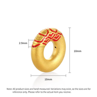 24K mikro-sert altın emaye High-End çin tarzı tasarım saf altın Moire desen boncuklu bilezik takı bulgular ve bileşenleri