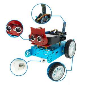 Kit de Coche Robótico de Programación Educativa OKY5016 para Aprendizaje, 4WD, Seguimiento Automático, Evitación de Obstáculos - Product Image 4