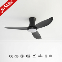 Ventilateur de plafond LED 1stshine encastré 42 pouces avec pales en ABS, éclairage dimmable et télécommande
