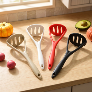 Prensa y Triturador de Patatas de Silicona de Grado Alimenticio, Prensa Manual Antiarañazos para Puré de Verduras con Orificios Finos para Comida de Bebé, Puré de Calabaza - Product Image 2