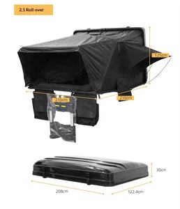 Carpa de <span class=keywords><strong>Techo</strong></span> para <span class=keywords><strong>Coche</strong></span>, Portátil, para 2-4 Personas, con Carcasa de ABS de Doble Capa, Impermeable, Resistente al Viento y a los Rayos UV, para Tres Estaciones - Product Image 3