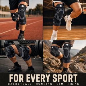 Genouillères de course à compression élastique avec coussinet en gel et support à ressort pour la prévention des blessures à la LCA et à la LCM - Product Image 6