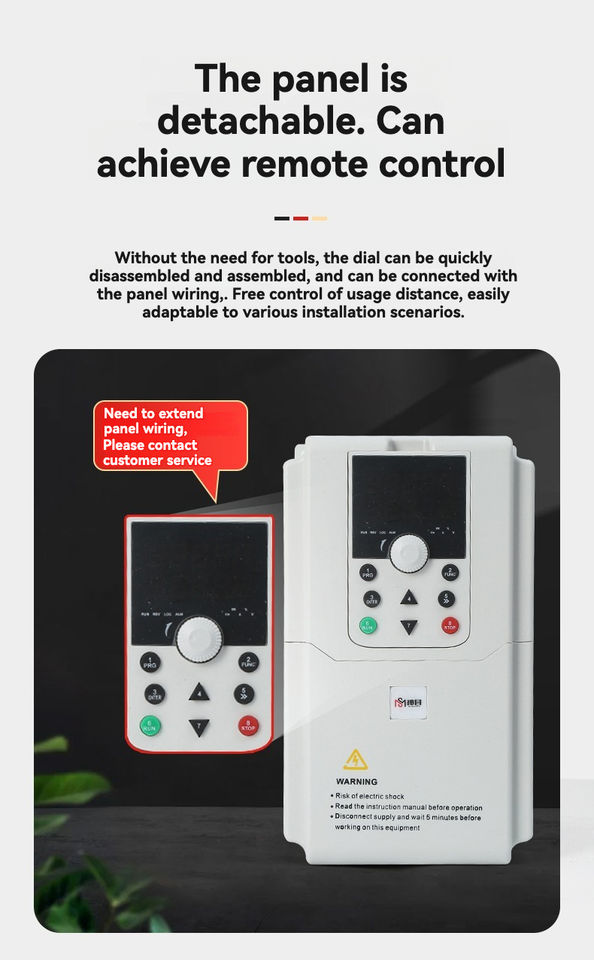 Drive 790 Series Single-Phase 3-Phase Vector Control 750W AC Inverter Frequency Regulation Speed Compressors 4KW VFD 380V